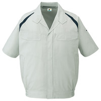 自重堂　制服百科　エコ製品制電半袖ブルゾン　シルバー　ＥＬ　85110（直送品）