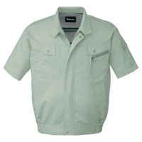 自重堂　制服百科　エコ５バリュー半袖ブルゾン　アースグリーン　４Ｌ　85710（直送品）