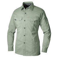 アイトス 長袖シャツ モスグリーン 5L AZ-11202-045 1着（直送品）