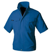 アイトス 半袖ブルゾン ブルー 4L AZ-1632-006 1着（直送品）