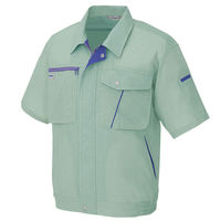 アイトス 半袖ブルゾン グリーン 5L AZ-231-015 1着（直送品）