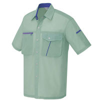 アイトス 半袖シャツ グリーン 6L AZ-236-015 1着（直送品）