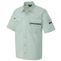 アイトス 半袖シャツ アースグリーン 3L AZ-3237-005 1着（直送品）