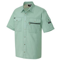 アイトス 半袖シャツ グリーン M AZ-3237-015 1着（直送品）