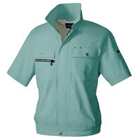 アイトス 半袖ブルゾン グリーン 3L AZ-3432-015 1着（直送品）