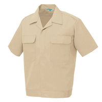 アイトス 半袖ジャンパー ライトベージュ 4L AZ-533-012 1着（直送品）