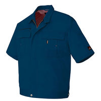 アイトス 半袖ブルゾン ネイビー 5L AZ-5461-008 1着（直送品）