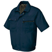 アイトス 半袖ブルゾン（無地） ディープネイビー 5L AZ-5591-008 1着（直送品）