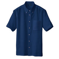 アイトス 半袖ボタンダウンシャツ（男女兼用） ネイビー AZ-8054-008