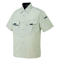 アイトス 半袖シャツ アースグリーン LL AZ-9037-005 1着（直送品）