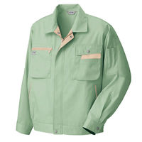 アイトス 長袖サマーブルゾン グリーン×ライトベージュ 5L AZ-5320-015 1着（直送品）