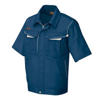 アイトス 半袖ブルゾン フォレストネイビー×シルバーグレー 5L AZ-5551-188 1着（直送品）