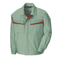 アイトス 長袖サマーブルゾン（配色） アースグリーン×ワインレッド 3L AZ-5570-005 1着（直送品）