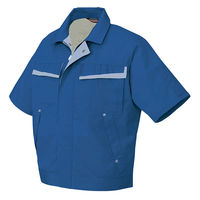 アイトス 半袖ブルゾン（配色） ロイヤルブルー×ミストバイオレット 3L AZ-5571-006 1着（直送品）