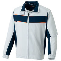 アイトス 長袖ブルゾン ライトグレー×ディープネイビー SS AZ-3630-004 1着（直送品）