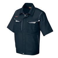 アイトス 半袖ブルゾン ブラック×シルバーグレー L AZ-5551-010 1着（直送品）