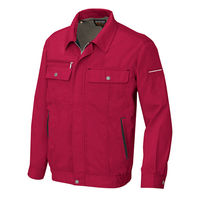 アイトス 長袖サマーブルゾン ワインレッド×ブラック 6L AZ-5560-009 1着（直送品）