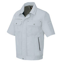 アイトス 半袖ブルゾン シルバーグレー×ブラック M AZ-5561-003 1着（直送品）