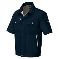 アイトス 半袖ブルゾン ブラック×シルバーグレー 5L AZ-5561-010 1着（直送品）