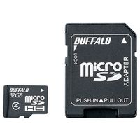 バッファロー 防水仕様　Ｃｌａｓｓ４対応　ｍｉｃｒｏＳＤＨＣカード　ＳＤ変換アダプター付モデル　３２ＧＢ RMSD-BS32GAB 1台（直送品）