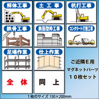 加藤商店 ご近隣看板E用マグネットパーツ 10枚セット KBK-111 1組（10個）（直送品）