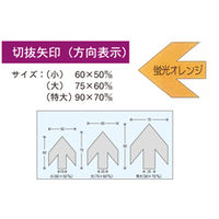 加藤商店 切抜矢印 小 蛍光オレンジ YJB-11S 1セット(30枚:10枚×3組)（直送品）