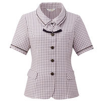 アイトス Pieds オーバーブラウス パープル 11号 HCL6300-082 1着（直送品）