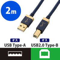 エレコム AVケーブル/音楽伝送/A-Bケーブル/USB2.0/2.0m DH-AB20
