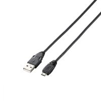 エレコム mcroUSBケーブル/PS4用 Aオス-MicroBオス ブラック 1.0m USB2.0 GM-U2CAMB10BK 1本（直送品）