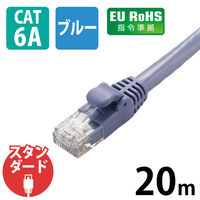 エレコム ＬＡＮケーブル／ＣＡＴ６Ａ／スタンダード／２０ｍ／ブルー LD-GPA/BU20 1本