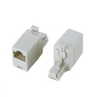 エレコム RJ45-RJ11変換コネクタ ホワイト LD-RJ4511THEN（直送品）