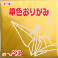 トーヨー 単色おりがみ 15cm きん 100枚入 064159 1セット（2冊）