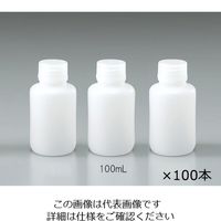 アズワン 細口瓶 HDPE製 100mL 100本（ケース販売） 1箱（100個） 1-4657-73（直送品）