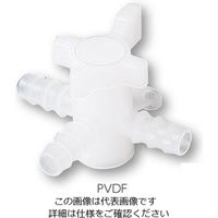 フロン工業 PTFE3方バルブ装置用 10φ×R3/8 F-2014-04 1個 61-4378-91