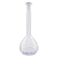 アズワン メスフラスコ樹脂栓付き 500mL 3-6958-08 1個（直送品）