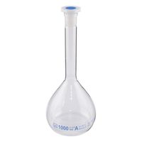 アズワン メスフラスコ樹脂栓付き 1000mL 3-6958-09 1個（直送品）