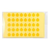 アズワン ラボ用マーキングラベル 丸型 φ9.5 黄 1袋(40枚×10シート入) 3-5379-04 1袋(400枚)（直送品）