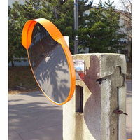 エスコ φ800mm 凸面ミラー(丸型・壁面用/ステンレス製) EA724ZY-102 1個（直送品）