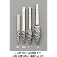 エスコ [快削]12x25mm/6mm軸 超硬カッター(鉄・鋳物用) EA819JF-712 1セット(2本)（直送品）