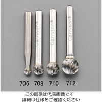 エスコ [快削]12x10.8mm/6mm軸 超硬カッター(鉄・鋳物用 EA819JH-712 1セット(2本)（直送品）