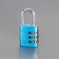 エスコ 40mm ダイヤル錠(ブルー) EA983S-112 1セット(3個)（直送品）