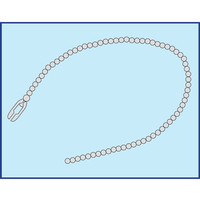 トーアン 玉鎖A 直径3ミリ×長さ300ミリ ニッケルメッキ 24-721 1セット（20枚）（直送品）