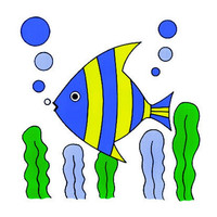 トーアン 仮設16 熱帯魚 450×450 31ー776 1セット(2枚)（直送品）