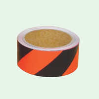 トーアン 反射テープ 黒×蛍光オレンジ 45mm×5m 34-216 1セット（2巻：1巻×2個）（直送品）