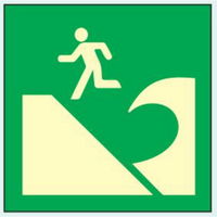 トーアン 津波避難場所 シンボル34 300×300 63ー050 1枚（直送品）