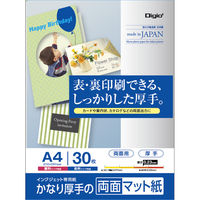 ナカバヤシ インクジェット用紙　マット紙ＭＷ　厚手　両面　Ａ４　３０枚 JPMW-A4S-30 1セット（10個）