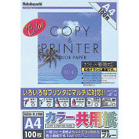 ナカバヤシ カラー共用紙 中厚口 A4 ブルー 100枚 MCP-A4-B 20個（直送品）