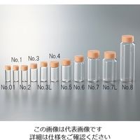 マルエム CCスクリュー管 透明 オレンジキャップ 6mL No.2 1箱(100個) 3-4942-03（直送品）