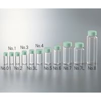 マルエム CCスクリュー管 透明 グリーンキャップ 6mL 1箱(100本入) No.2 1箱(100個) 3-4945-03（直送品）