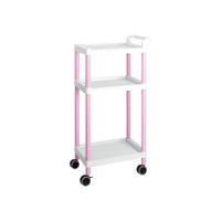 アズワン モバイルイージーカート(トールタイプ/レギュラー31)3段 ピンク ME31A 1個 3-6642-01（直送品）